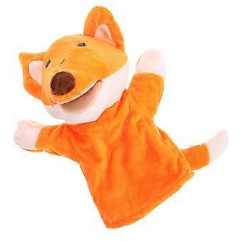 Pluche handpop van een vos, speelgoed voor kinderen om interactief mee te spelen.