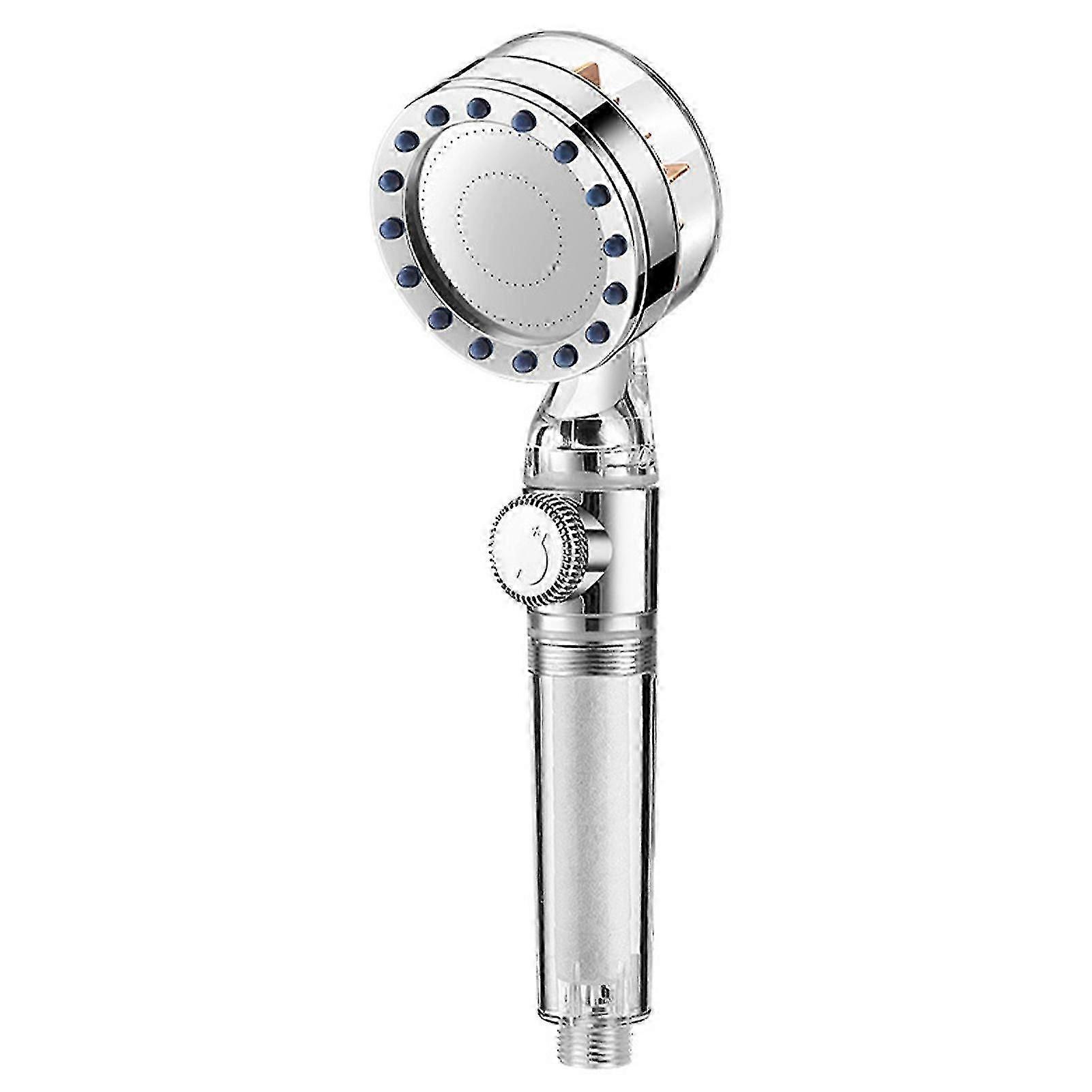High Pressure Propeller Driven Nozzle Shower Head Round With Filter Handheld [MI]