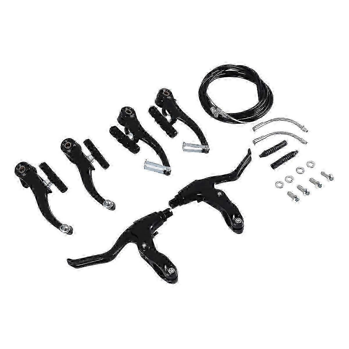 Complete MTB Bicycle V-Brake Set with Brake Levers & Cables