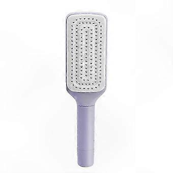 Self-Cleaning Rotatable Hair Brush with Anti-Static Massage