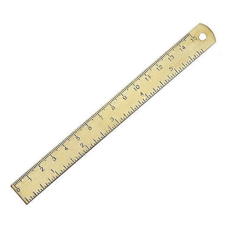 Brass Retro Drawing Ruler Measuring Tools, Model: 0-15cm Ruler