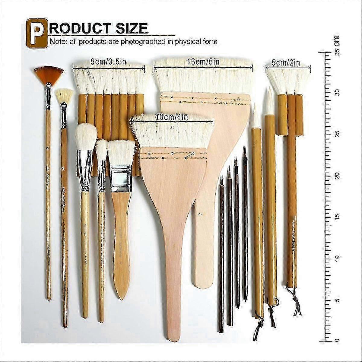 Pottery Brushes compatible withGlazing,15 Pcs Ceramic Brushes Set
