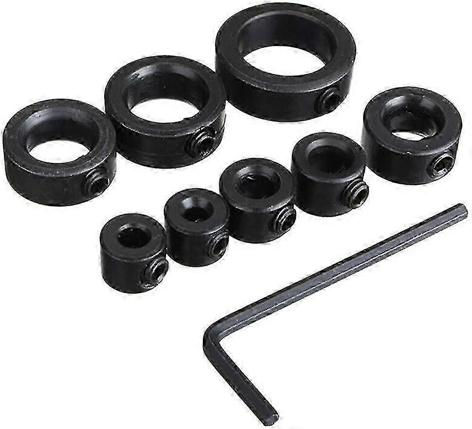 Depth Stop, Drill Depth Stop, 8 Piece Depth Stop Ring, Ring Stopper With Hex Key, 3-16mm
