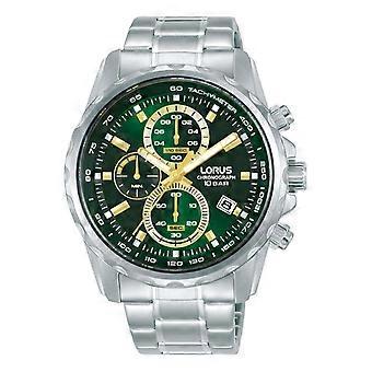 Lorus Gents Green Dial Chronograph 42mm Watch RM375JX9