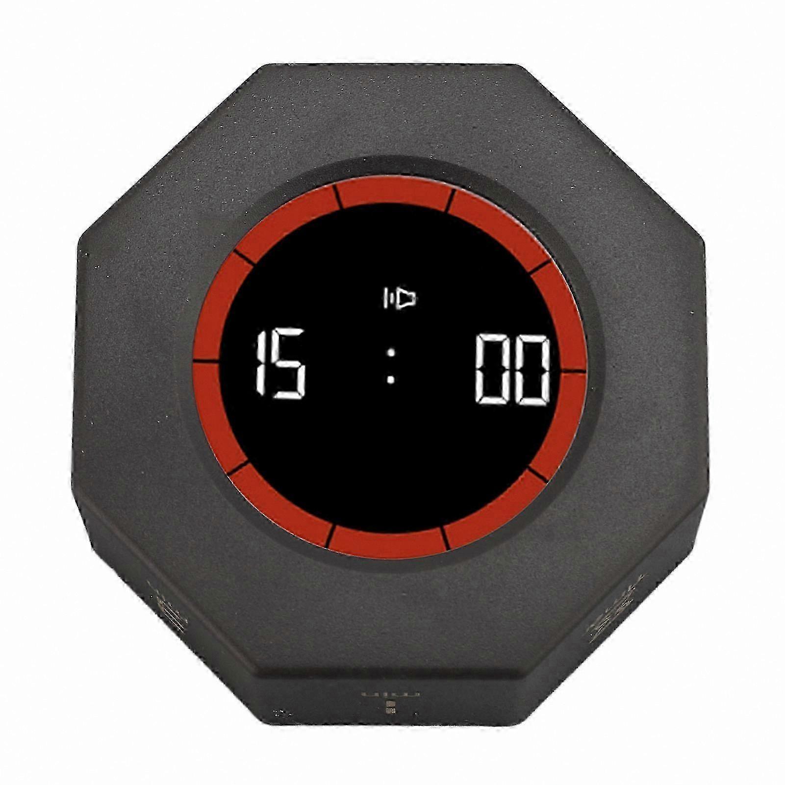Black Octagon Timer Cube with G Sensor, 1-90 Minute Countdown, 5.8x5.8x2.8cm Size
