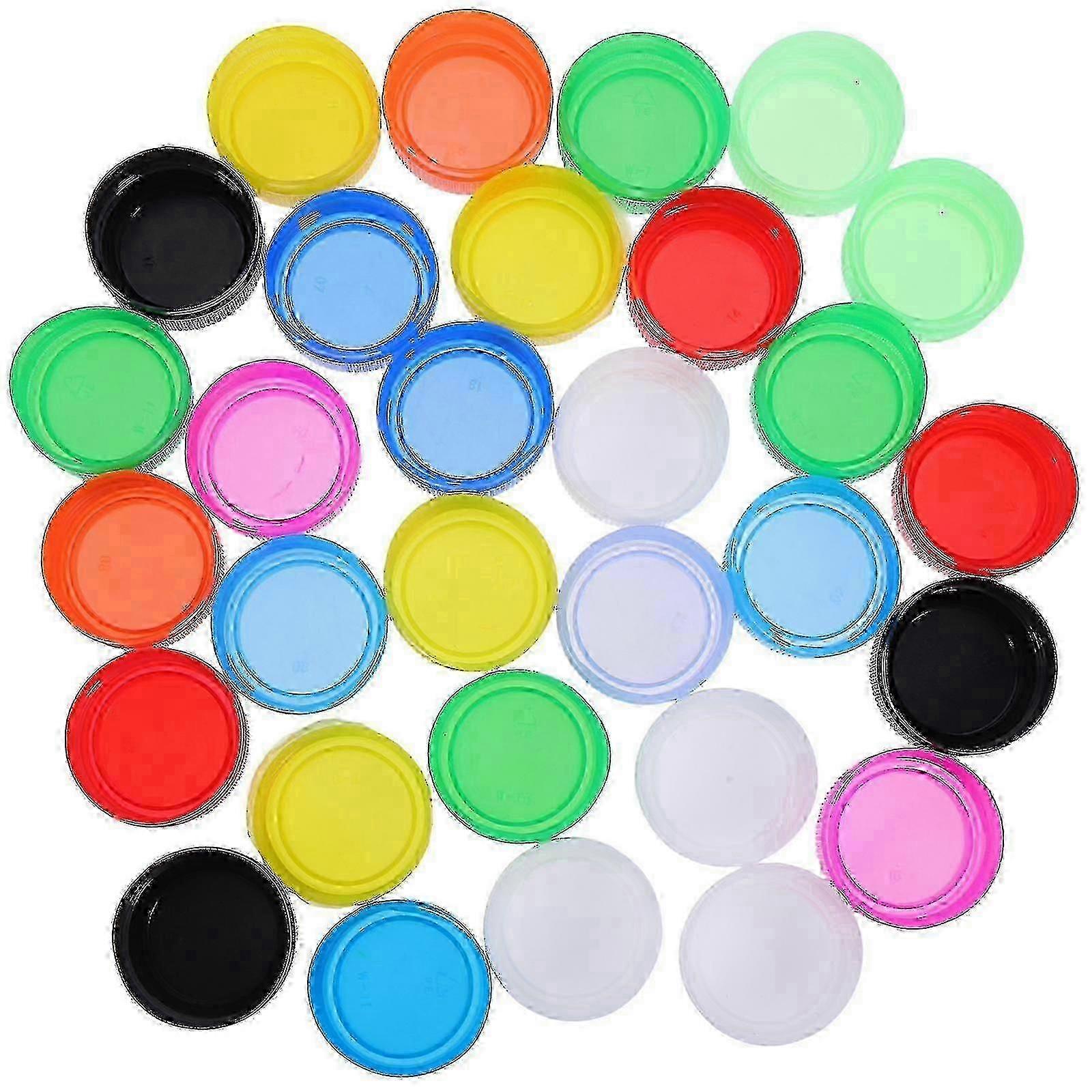100 Pcs Colourful PE Bottle Caps