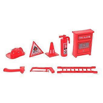 Firefighter Playset Fire Extinguisher Model for Kids 8Pcs Interactive Toy