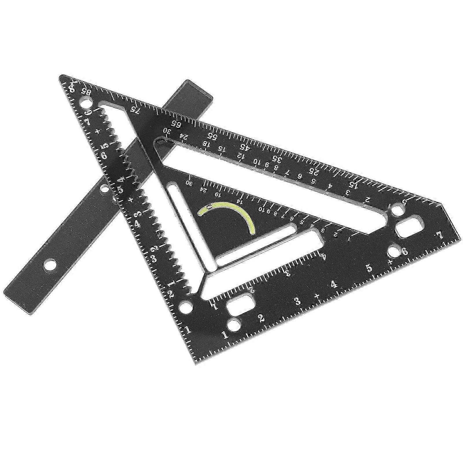 Measuring Tool Rafter Square 1 Set for Woodworking with Precise Triangular Shape Center Finder
