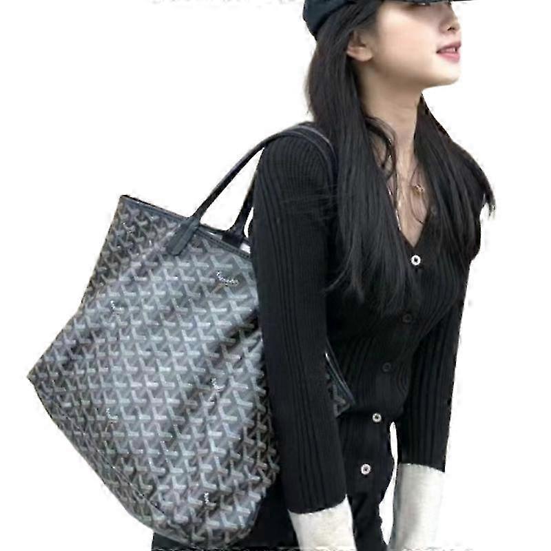 Classic Checkerboard Canvas Tote Bag