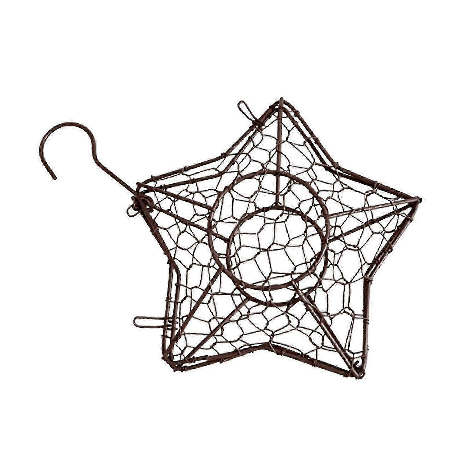 Rustic Iron Star Hanging Planter