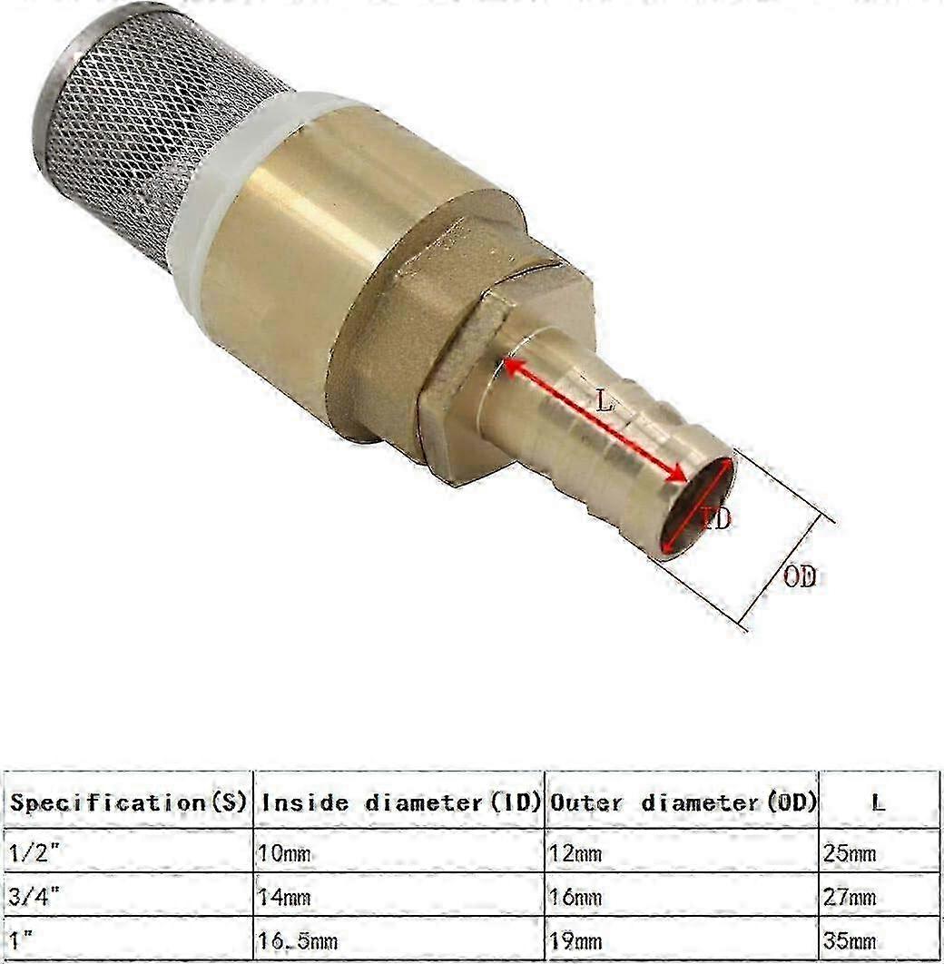 Brass 12mm Foot Valve Strainer