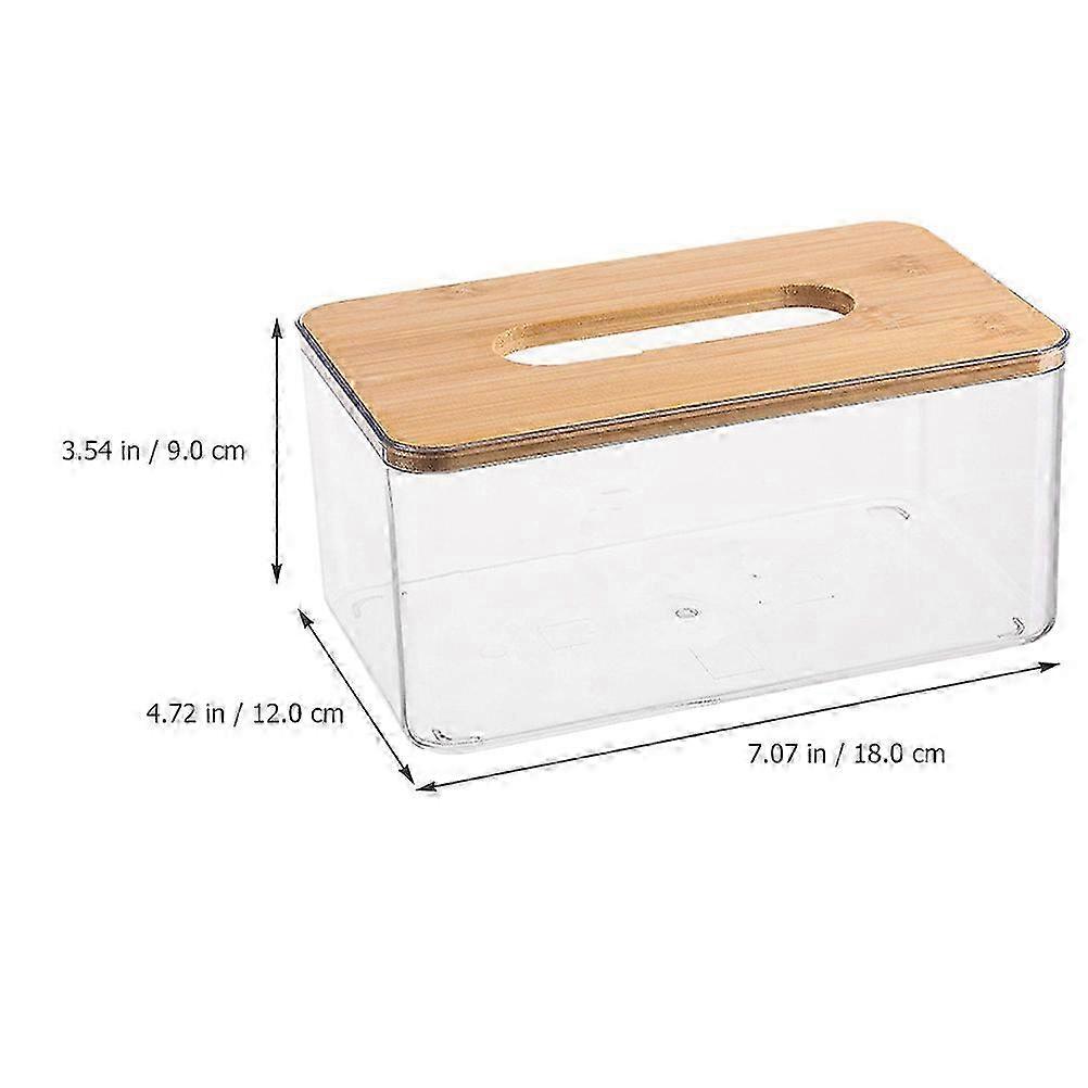 Wood-Finish Rectangular Napkin Box