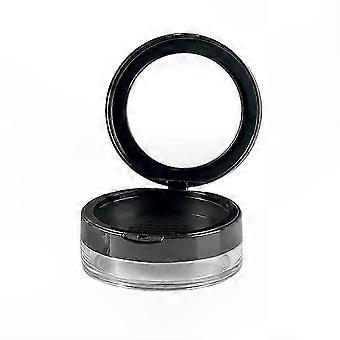 Loose Powder Storage Empty Powder Case with Mirror, 1Pcs Black