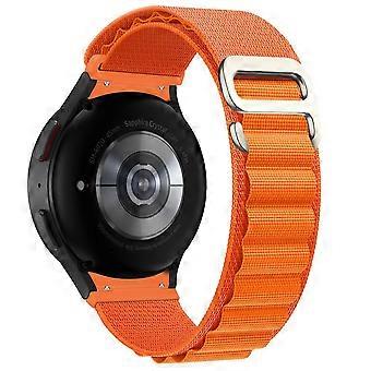 Nylon Sport Loop Strap for Samsung Galaxy Watch 7 6 5 4 40mm Orange Durable Replacement