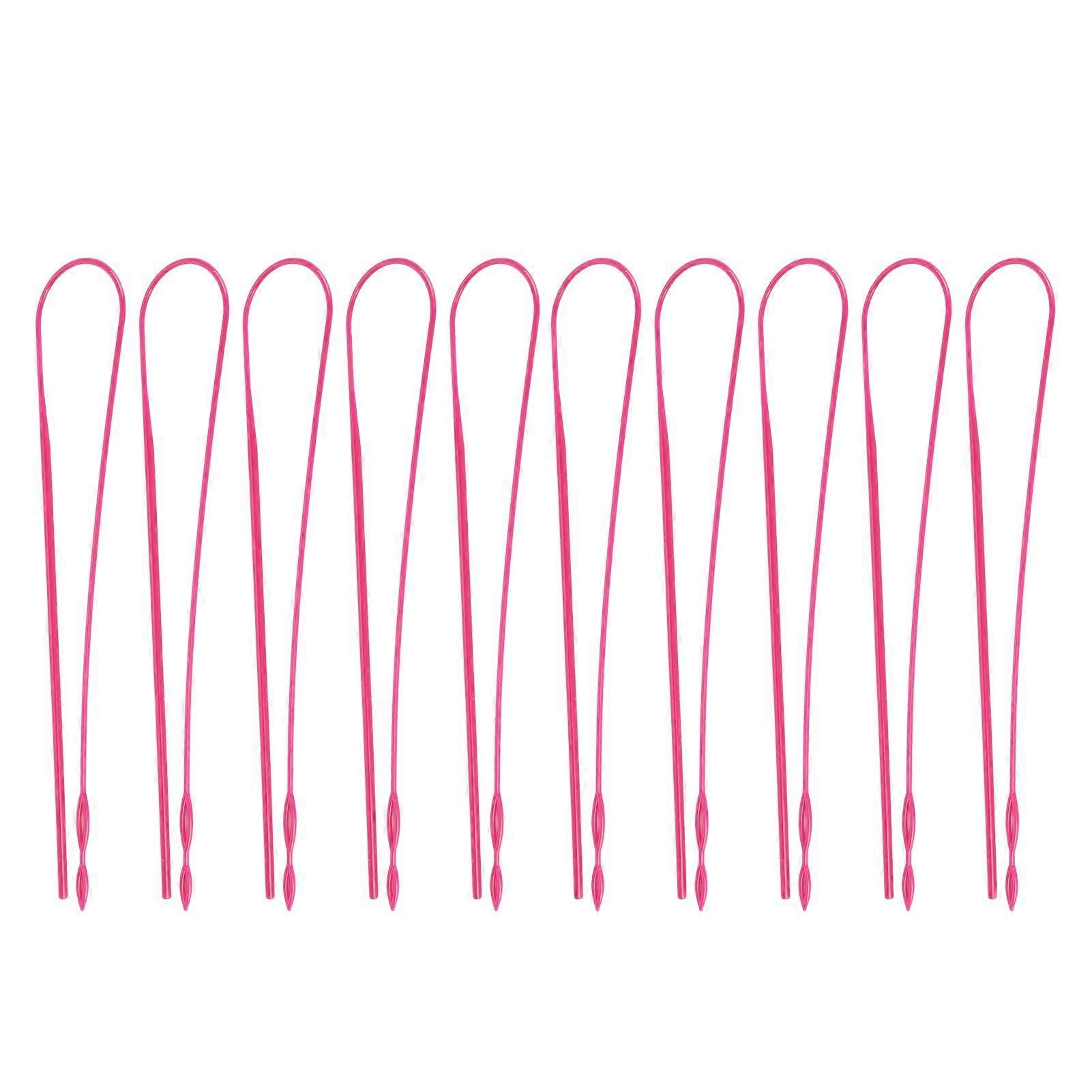 10pcs Plastic Flexible Drawstring Threaders DIY Easy Threader Drawstring Replacement Tool Threader Tools for String Rose Red YEMAA