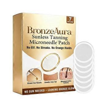Streak-Free Sunless Bronze Glow Micro Needle Patch, 7/14/21PCS Self-Tan Adhesive Sticker for Natural Bronze Skin Tone
