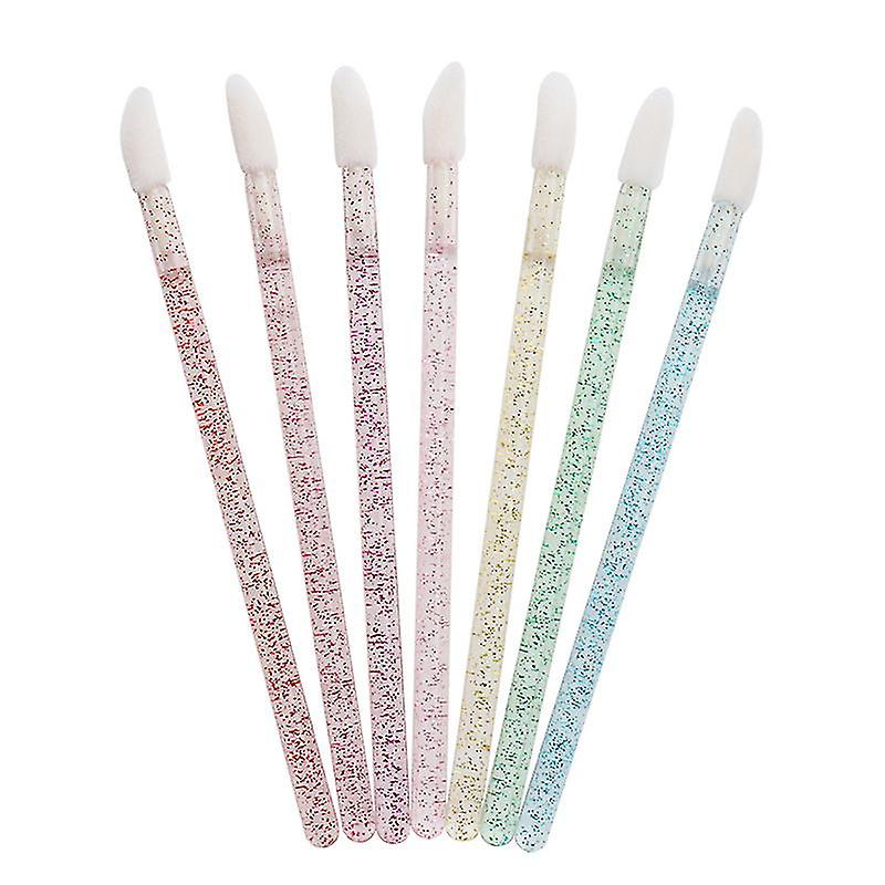 50pcs Crystal Mascara Wands Applicator Disposable Lip Brushes Cosmetic Eyelash Brush
