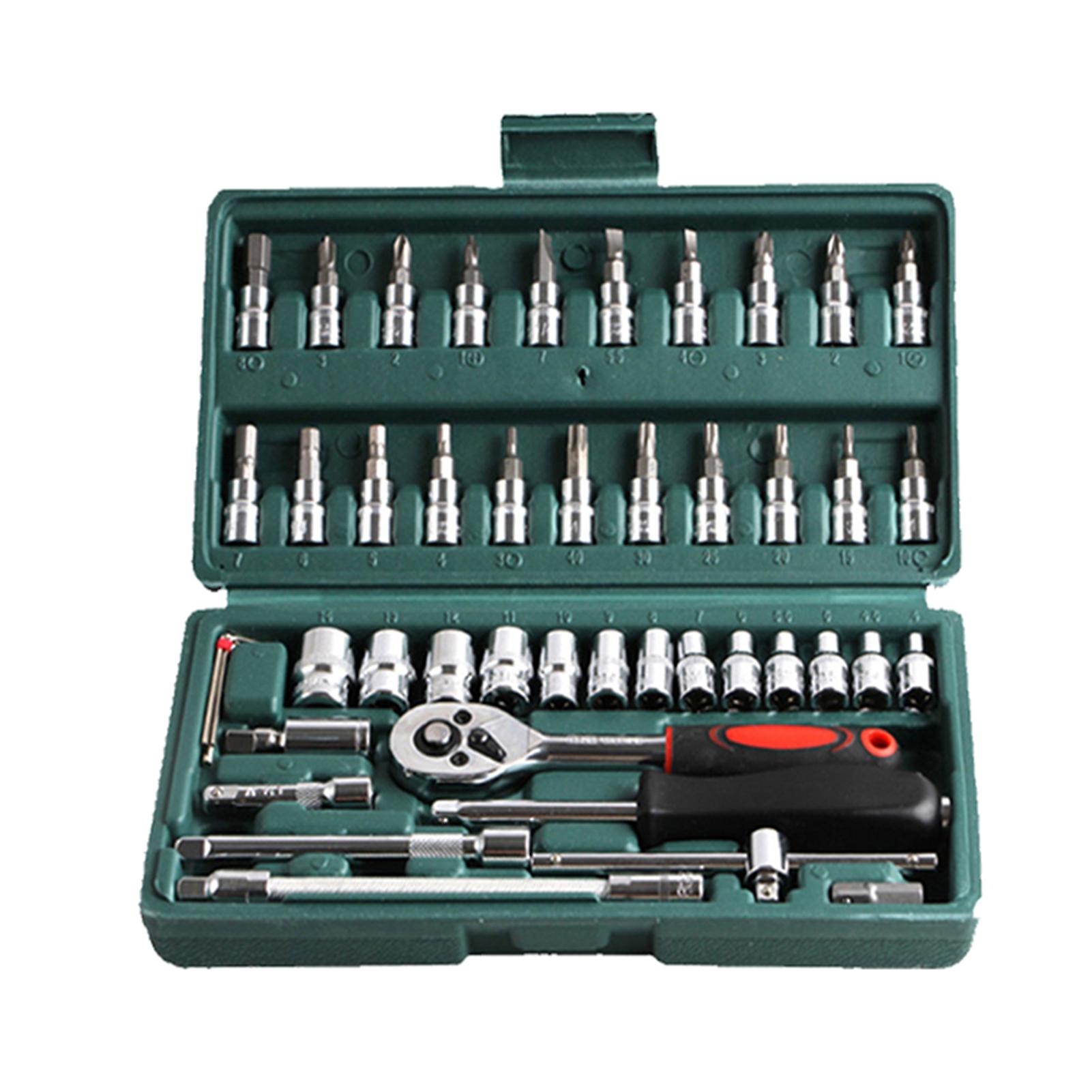 Ratchet Wrench & Socket Tools Set Drive Screwdriver Repairing Kit