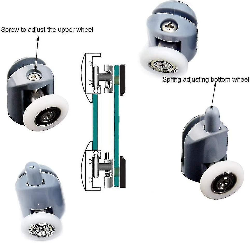 Shower Door Rollers 8 Pieces Shower Door Rollers Sliding Shower Door Roller Shower Enclosure ...