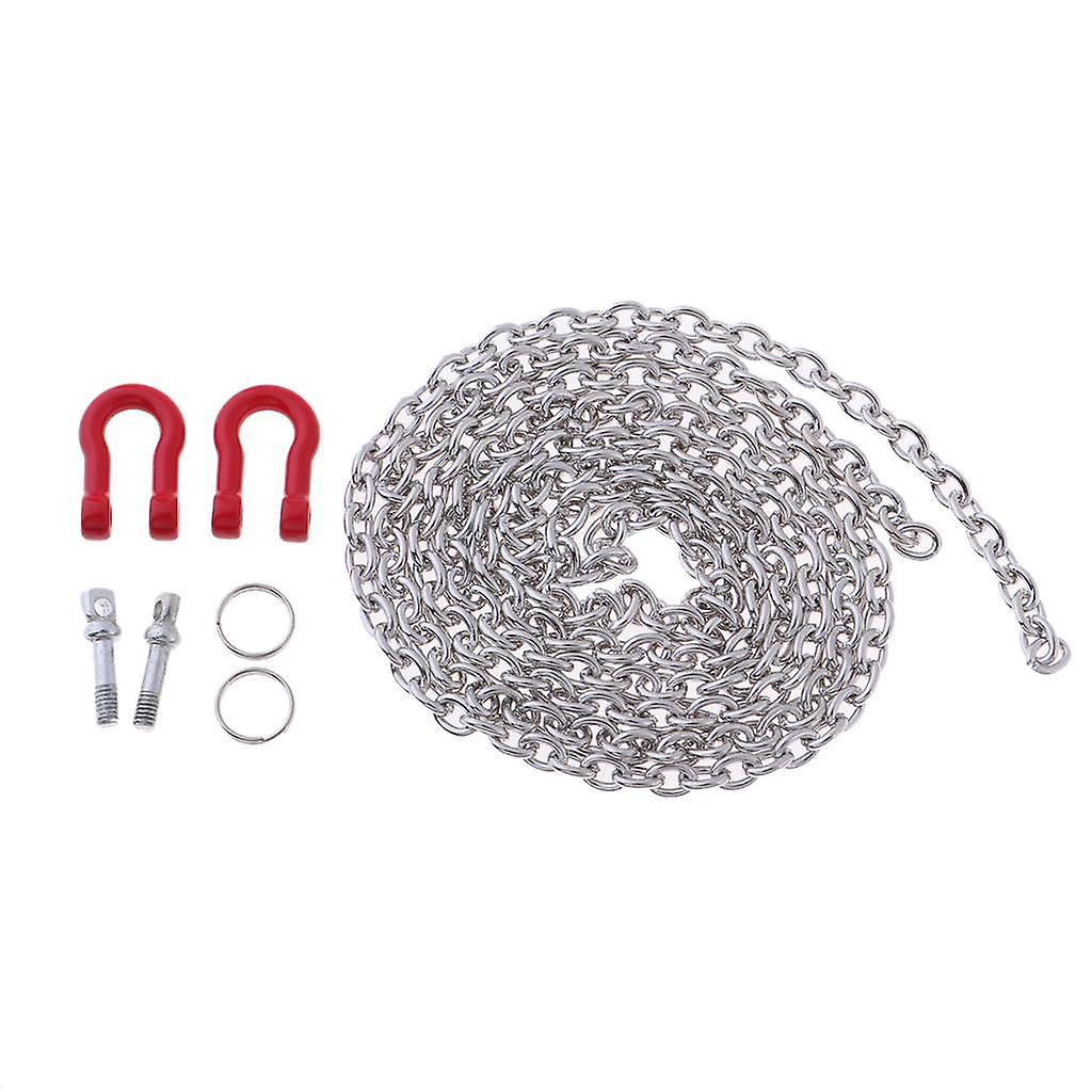 Remote Control Vehicle Traction Chain with Hook RC Car Trailer Rope Red