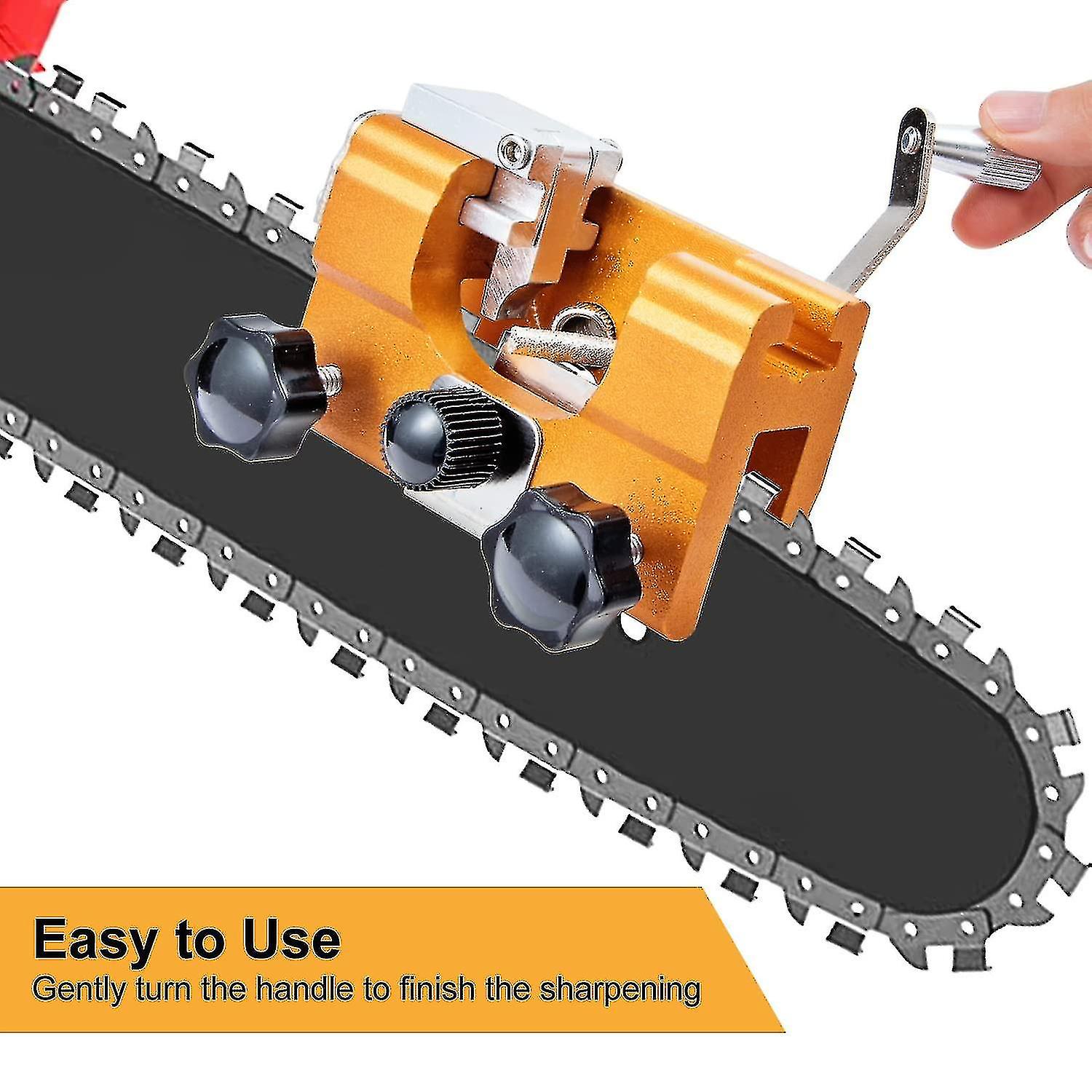 Chainsaw Sharpener, Chainsaw Chain Sharpening Jig Kit With 3 Carbide