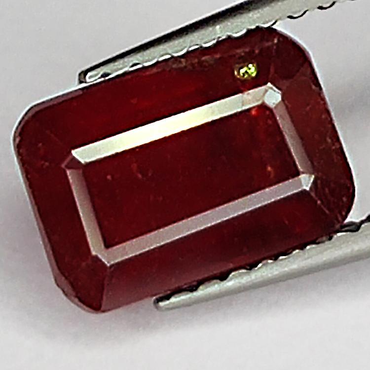 3.10ct Ruby Emerald Cut 8.6x6.0mm awo57