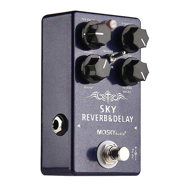 Moskyaudio Guitar Effect Pedal True Bypass Sky Reverse Delay Effector Pedal Reverb Guitar Parts Effect Delay Digital Reverb