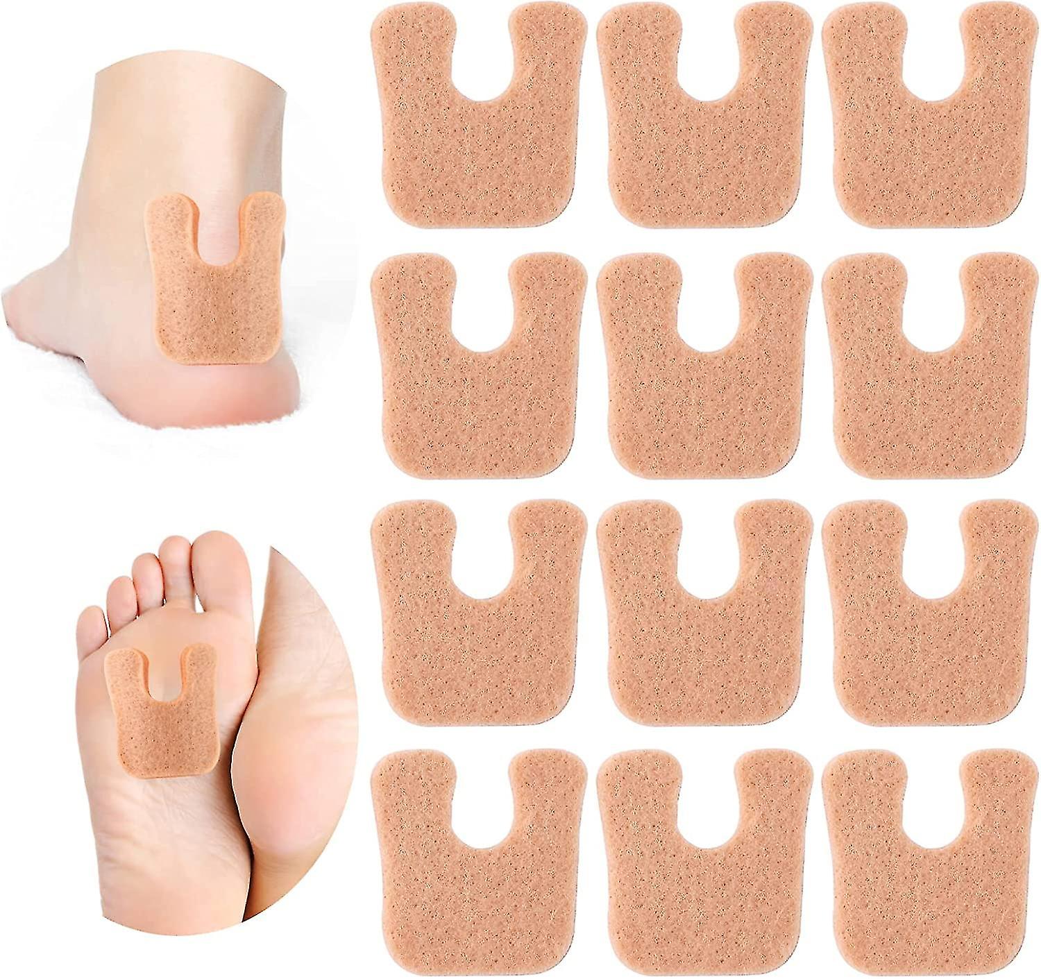 12 Pcs U Shaped Felt Callus Pads Soft Forefoot Cushion,metatarsal Pads Self-adhesive Callous Pads For Relieve Pain