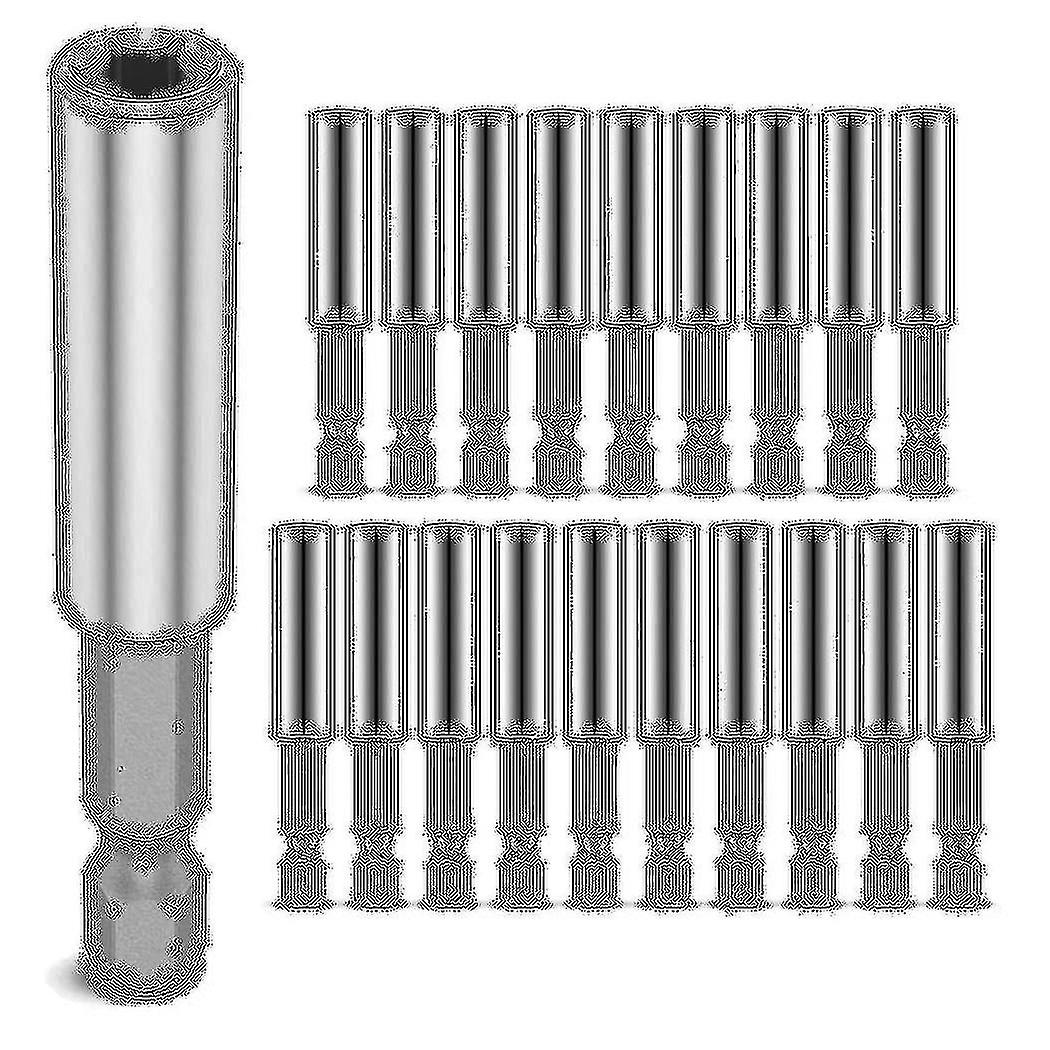 20pcs Magnetic Extension Socket Drill Bit, 1/4 Inches Hex Quick Release Drill Bit Extender Adapter
