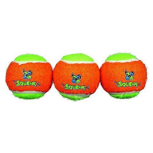 Spunky Pup Squeak Tennis Balls Dog Toy, Small - 3 count (Pack of 1)
