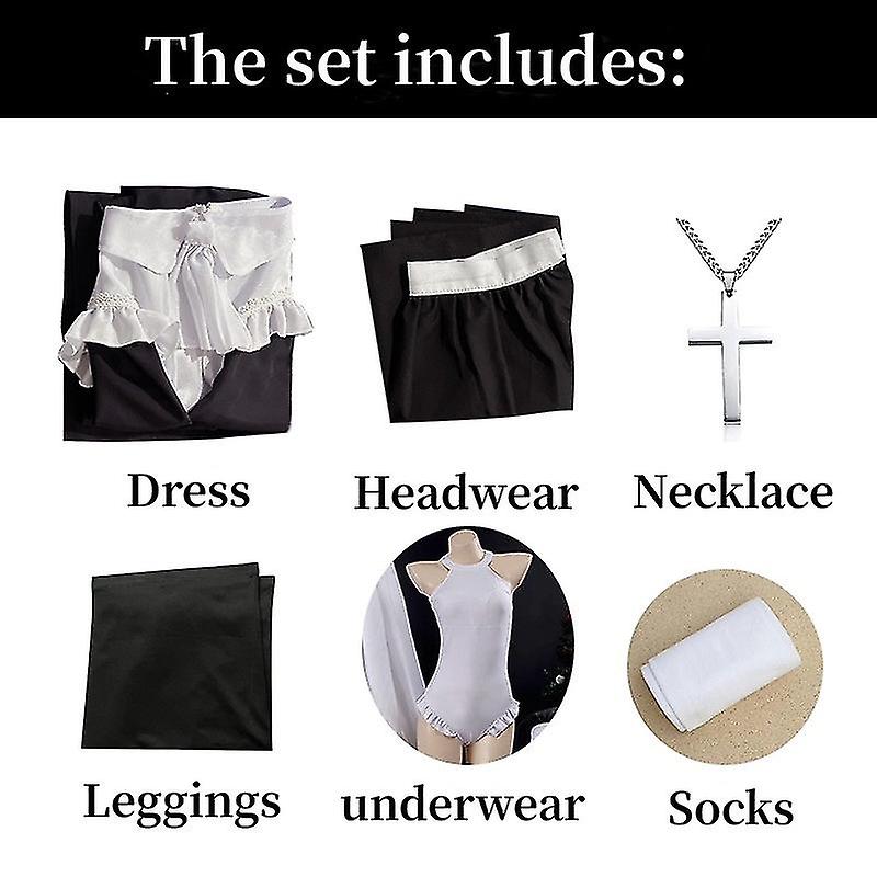 أنيمي مثير الراهبات تأثيري الزي الرسمي Precure الأزياء السوداء للنساء الأخت الكبار قانون الصليب خلع الملابس هالوين