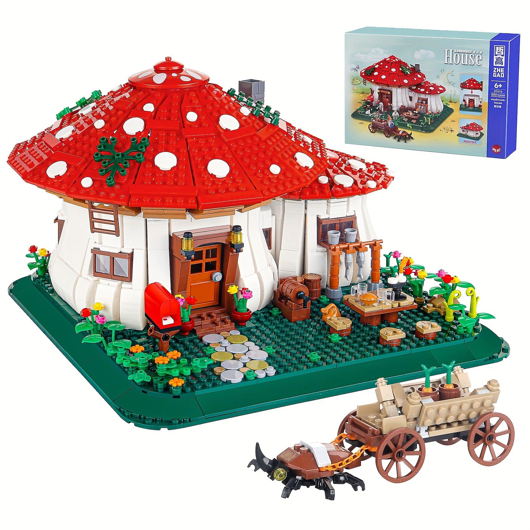 2233pcs Mushroom House Building Blocks  Creative Treehouse Building Blocks  Best Gift For 6+ Boys  Girls Or Adults