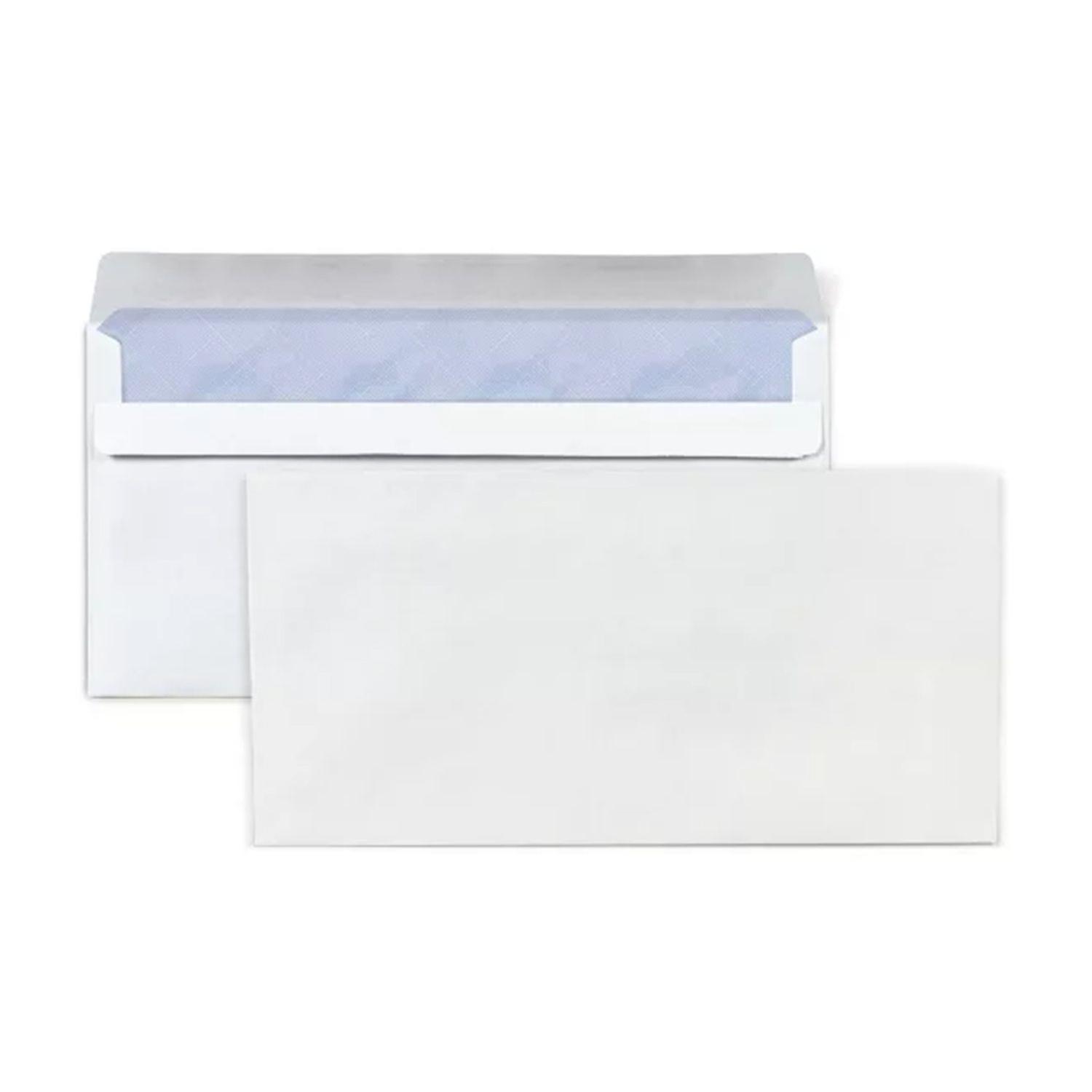 10 white paper envelopes - 11 x 22 cm