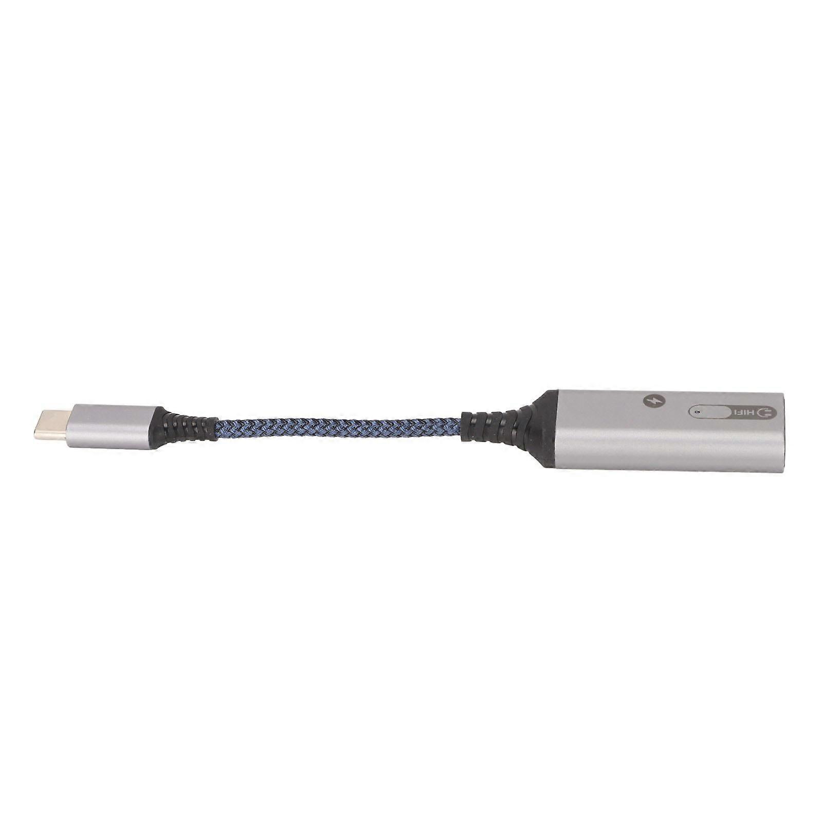 Type C to 3.5mm Adapter Cable 60W Fast Charge 16cm Portable