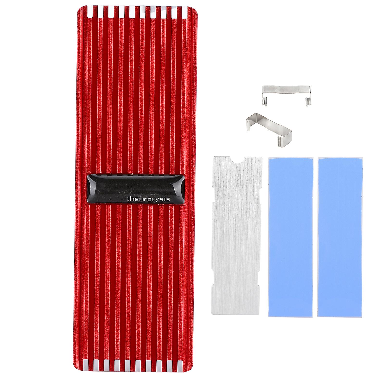 الصلبة الصلبة القرص الصلب بالوسادة الحرارية SSD جميع أجزاء تبريد الألومنيوم 2280 M2Red