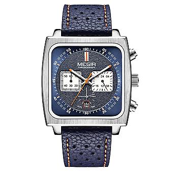 MEGIR 2182 Waterproof Luminous Square Quartz Watch