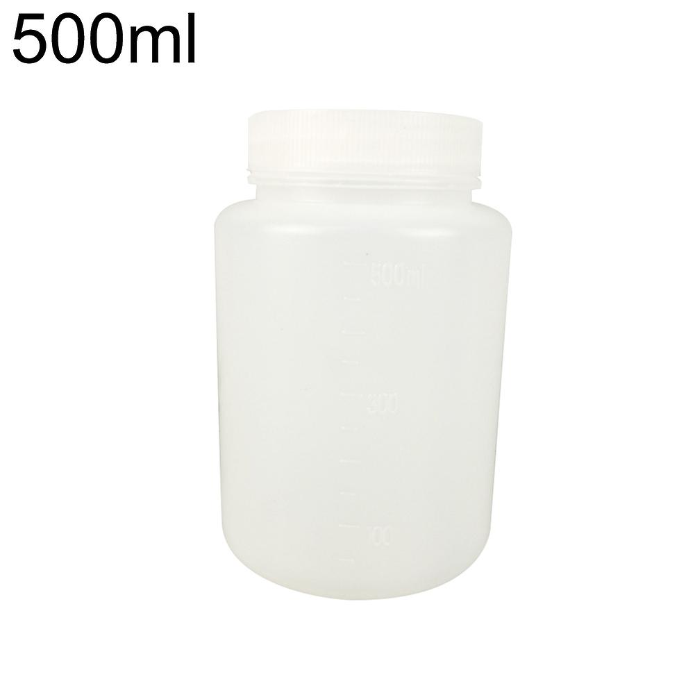 500ml Plastic Laboratory Bottle Chemical Lid Transparent Empty Storage Container