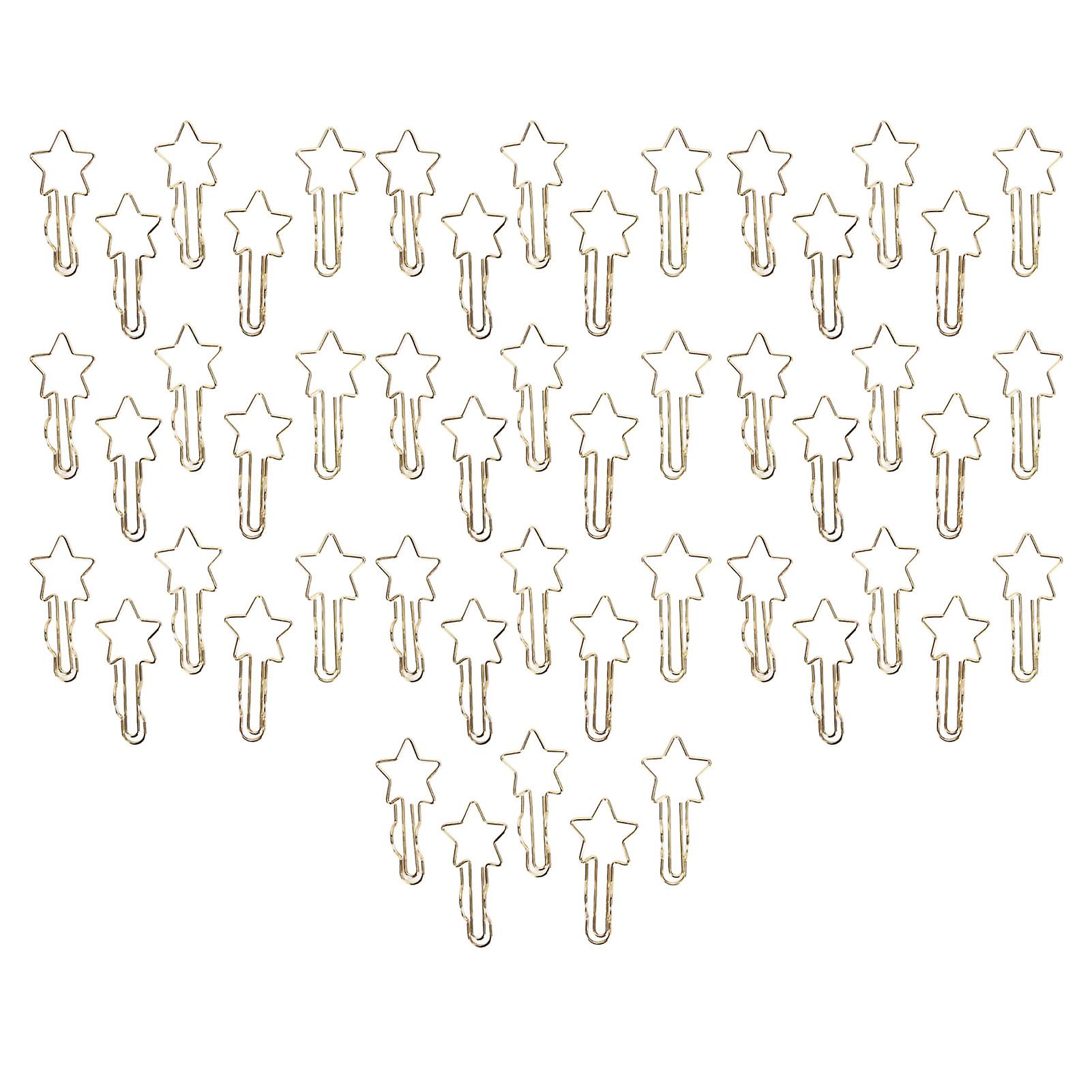 Metal Star Shape Pen Clips - Stationery Tool for Notebooks and Calendars