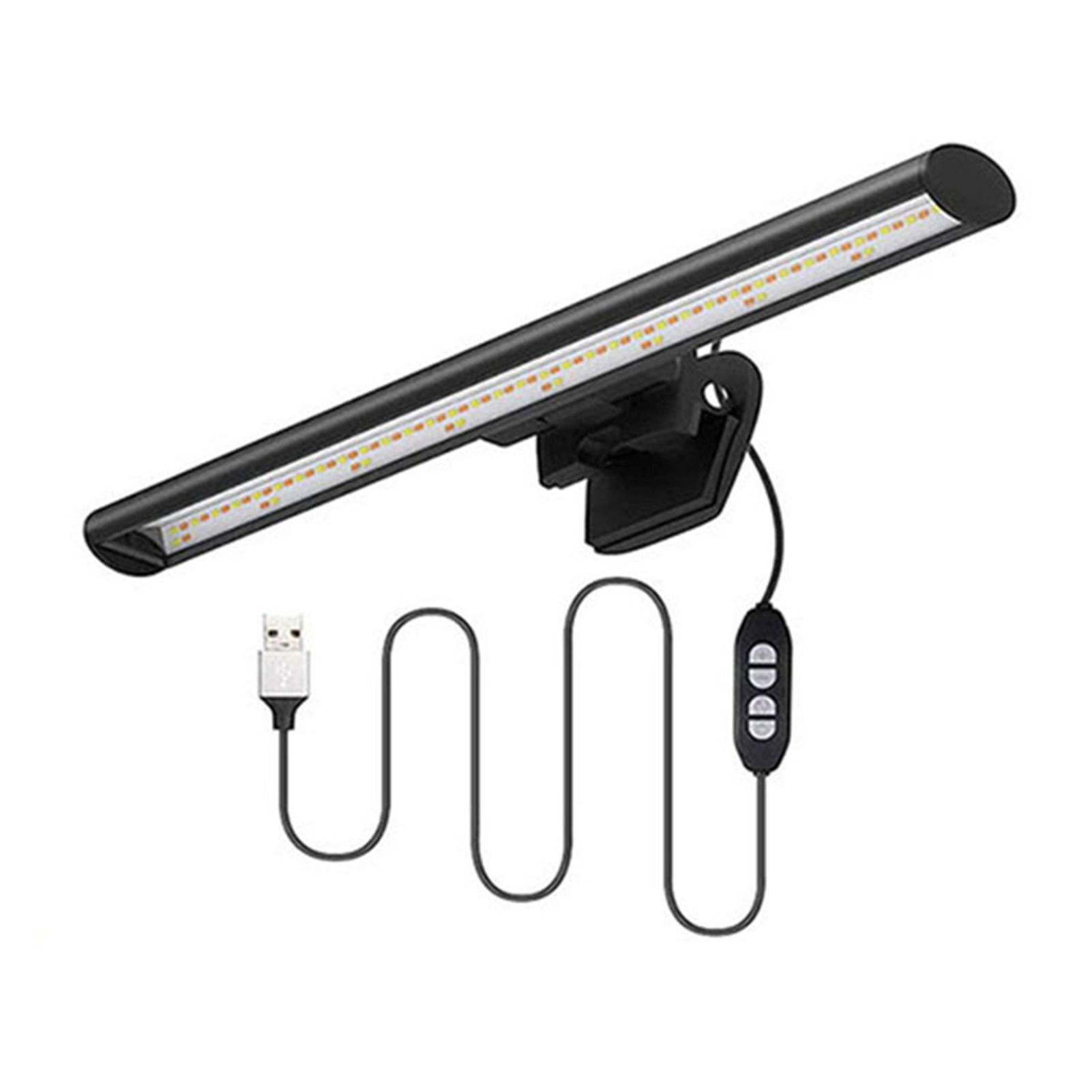 Monitor Light Bar with Clip USB LED E-Reading Eye Care Screenbar Lamp 3W 3 Color Temperature 10