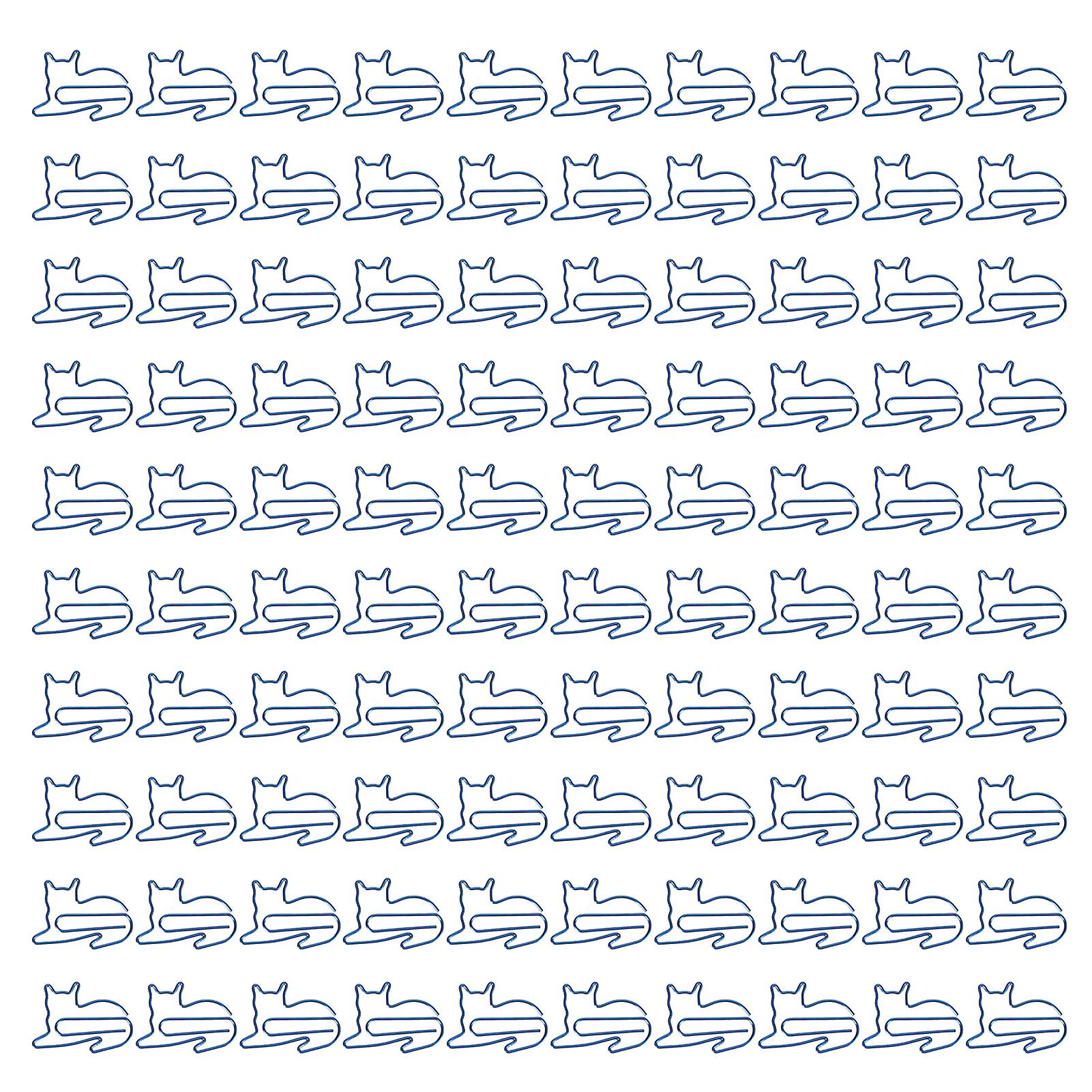 100pcs Cat Shape Paper Clips - Slip-Resistant Rust Prevention Clips for Daily Use