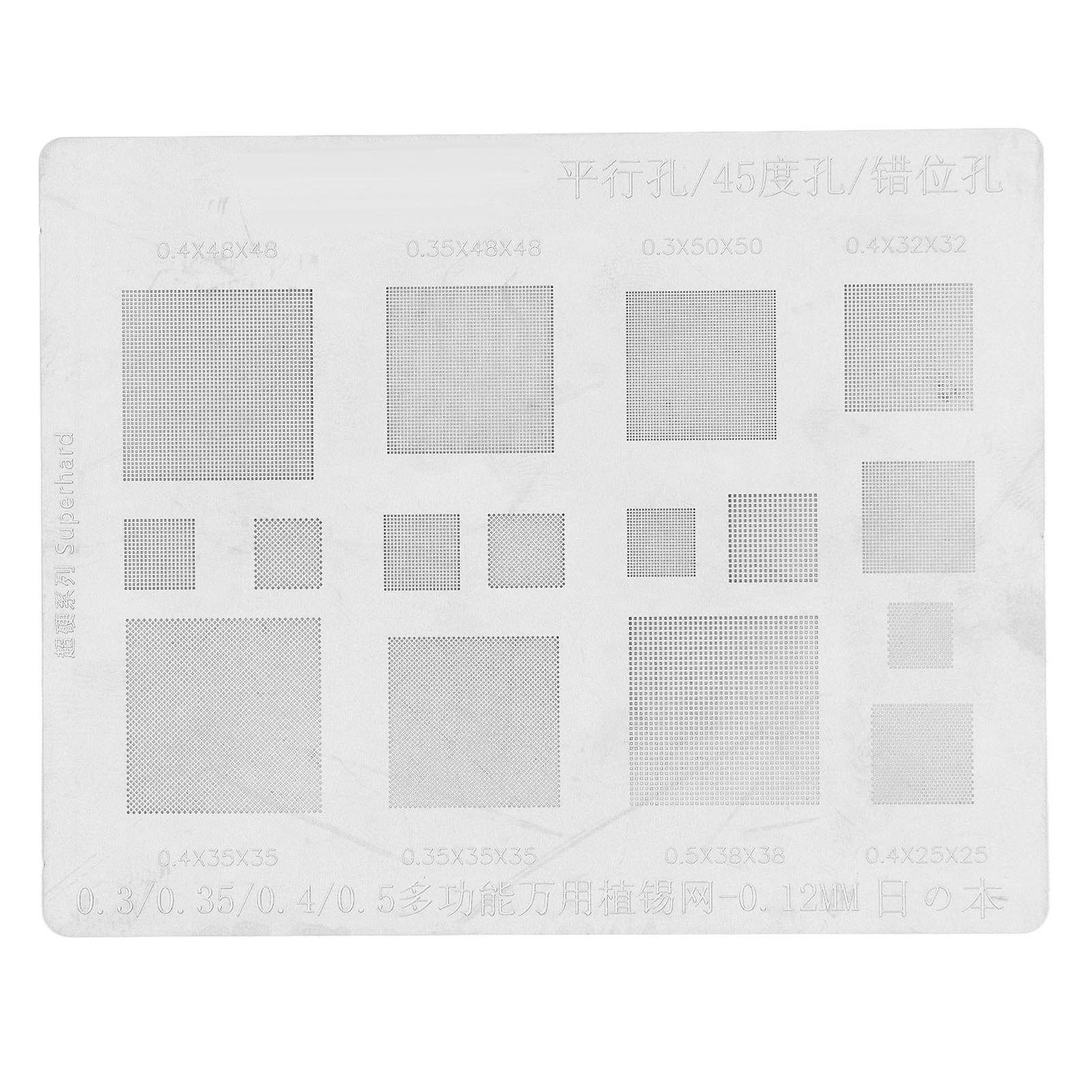Universal BGA Reballing Stencil Tin Mesh Solder Template for Phone BGA IC Chip Repair Multifunctional Rework Tool