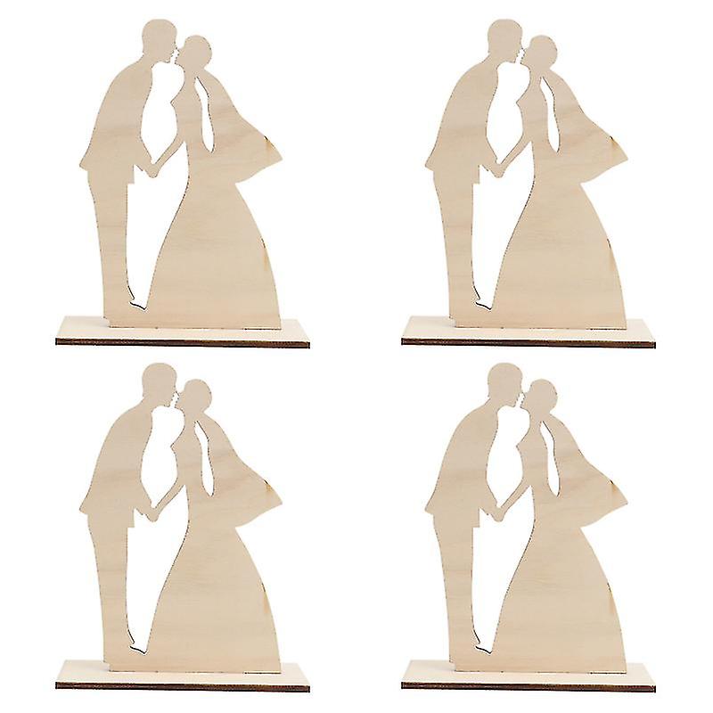 4pcs Artisanat en bois