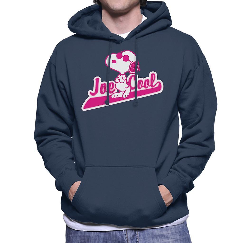 Peanuts Joe Cool Baseball Text Men's Hooded Sweatshirt