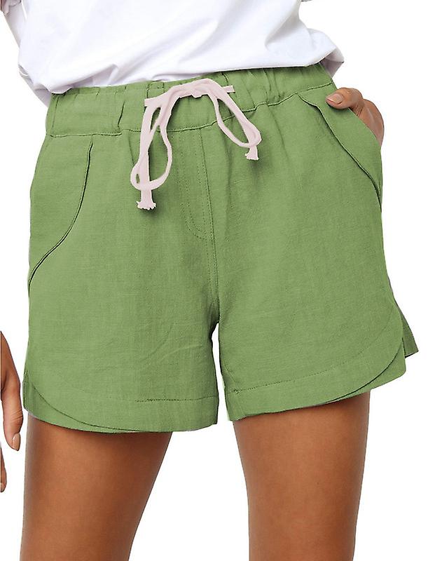 Women Casual Shorts Drawstring Comfy Elastic Shorts Summer Short with Pockets