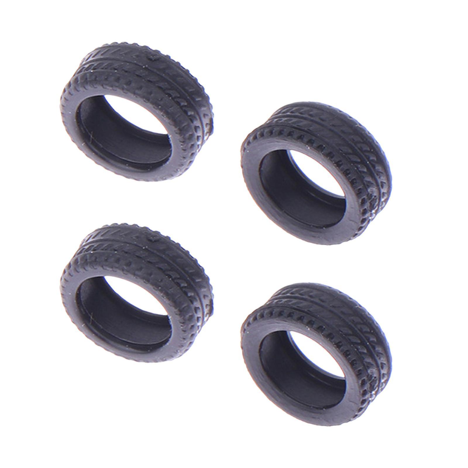 4x 1/64 Scale RC Tires, Modification Diorama Display Model, RC Vehicle Tires Modified Parts for RC Truck Car Models
