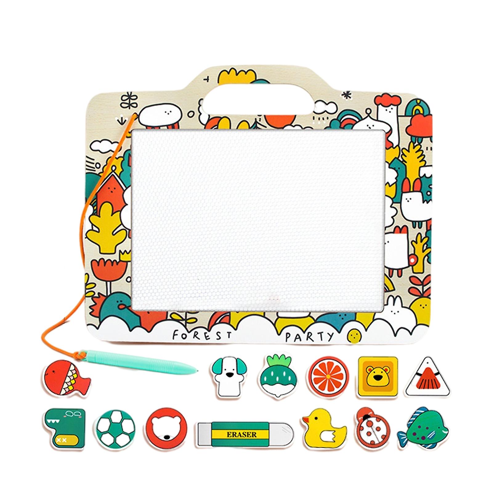 Wooden Double Side Drawing Board Toy for Kid ABS Doodle Board Graffiti Blackbord