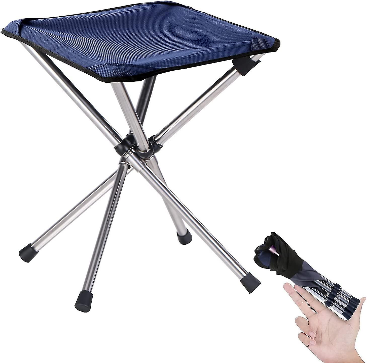 Camping Stool, Small Folding Chair, 13.8 Inch Lightweight Folding Stool Compact Backpacking Stool wi