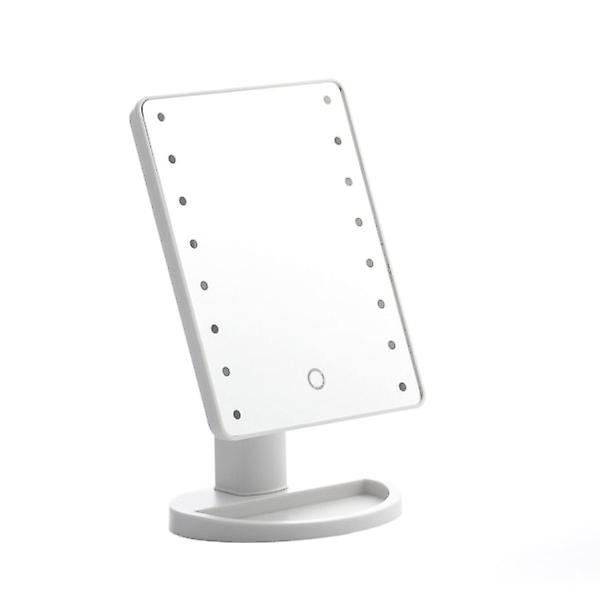 Adjustable makeup mirror with LED light white