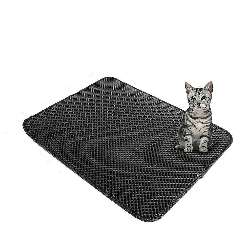 GreenZech Double Layer Non-slip Cat Litter Mat Soft Honeycomb Hole Prevents Litter Scatter Multiple