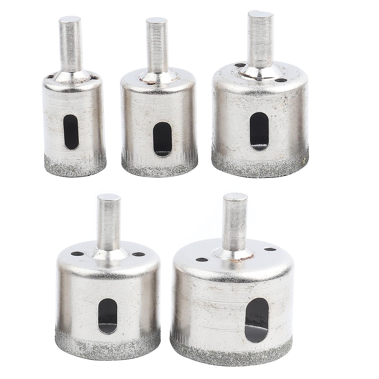 5 Piece Diamond Drill Bit Set for Tile, Glass, Marble, Granite, Slate